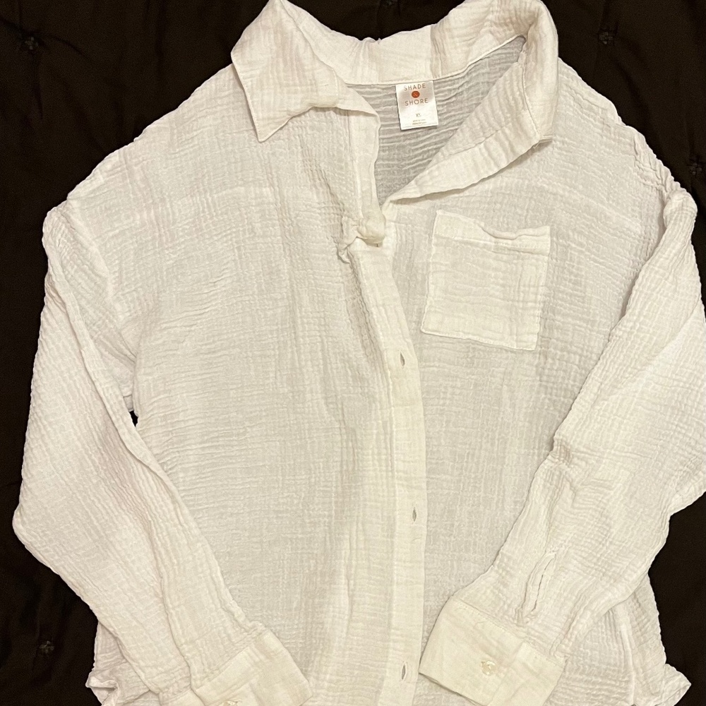 Linen Gauze Button Up